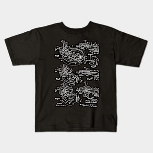 Chain Stitch for Lock Stitch Sewing Machine Vintage Patent Hand Drawing Kids T-Shirt